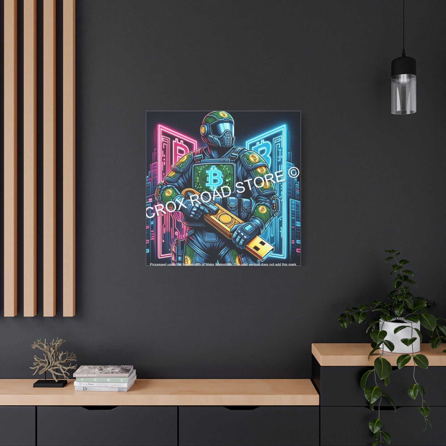 Bitcoin Soldier Canvas, 32"x32"