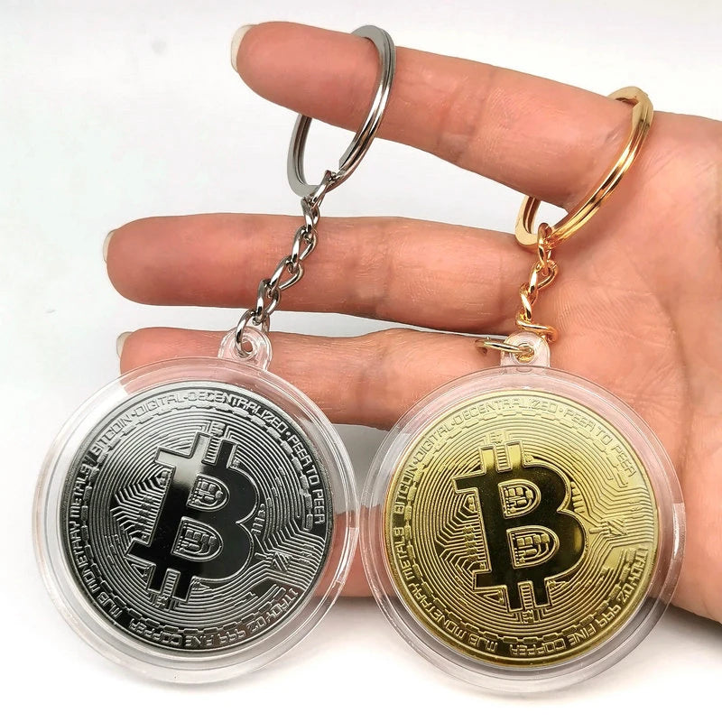 BitCoin Keychain Physical Commemorative Keyring
