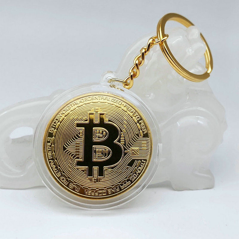 BitCoin Keychain Physical Commemorative Keyring