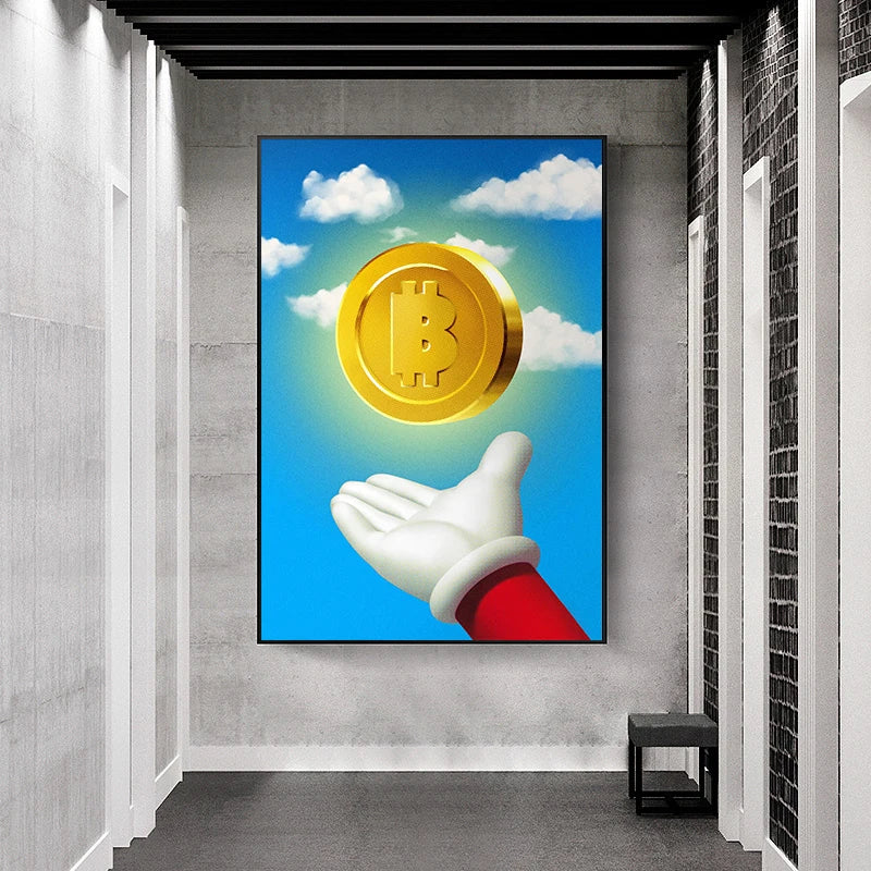 Bitcoin Pop Art Graffiti Posters