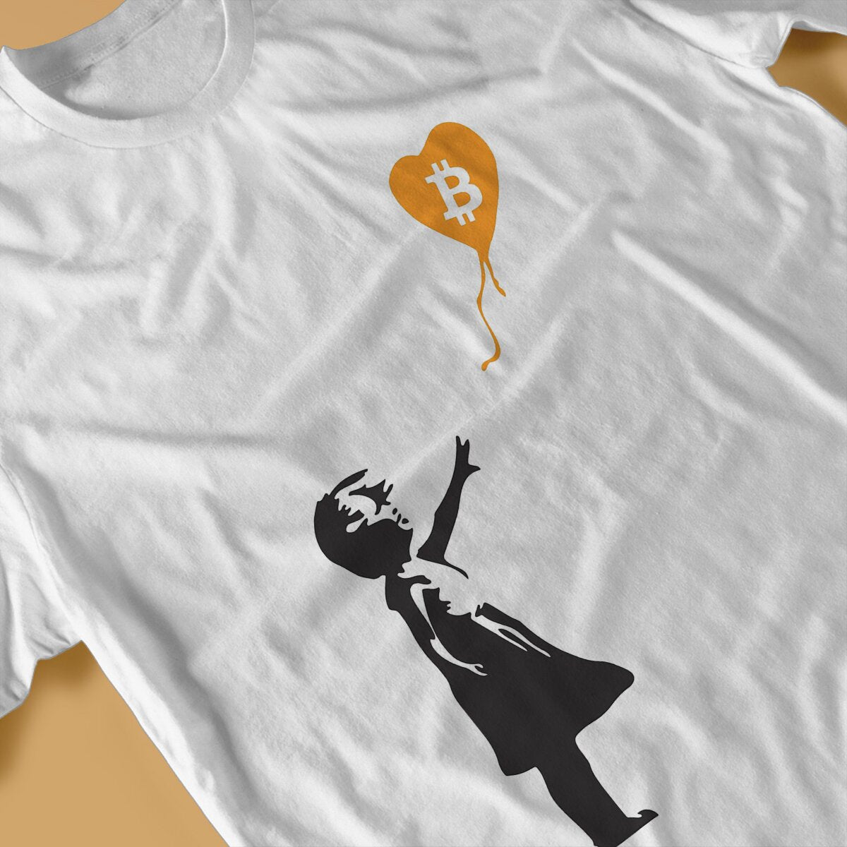 Bitcoin Meme Bansky Balloon Girl T-Shirt