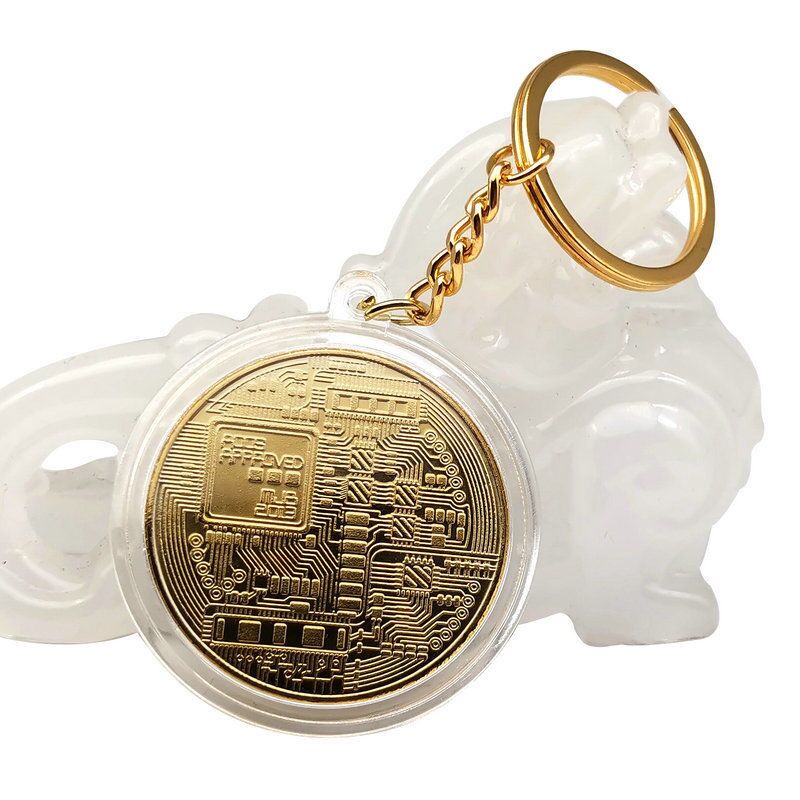 BitCoin Keychain Physical Commemorative Keyring