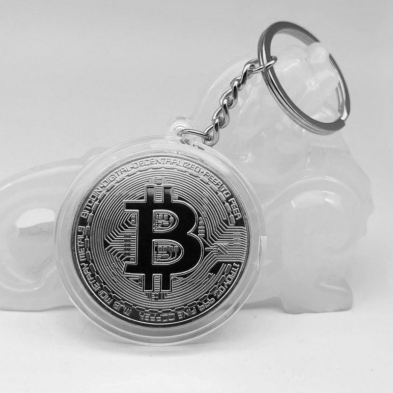 BitCoin Keychain Physical Commemorative Keyring
