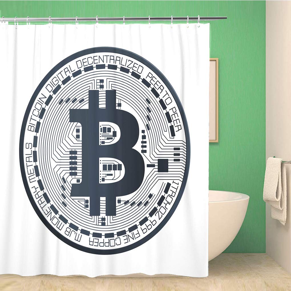 Bitcoin Bathroom Shower Curtain
