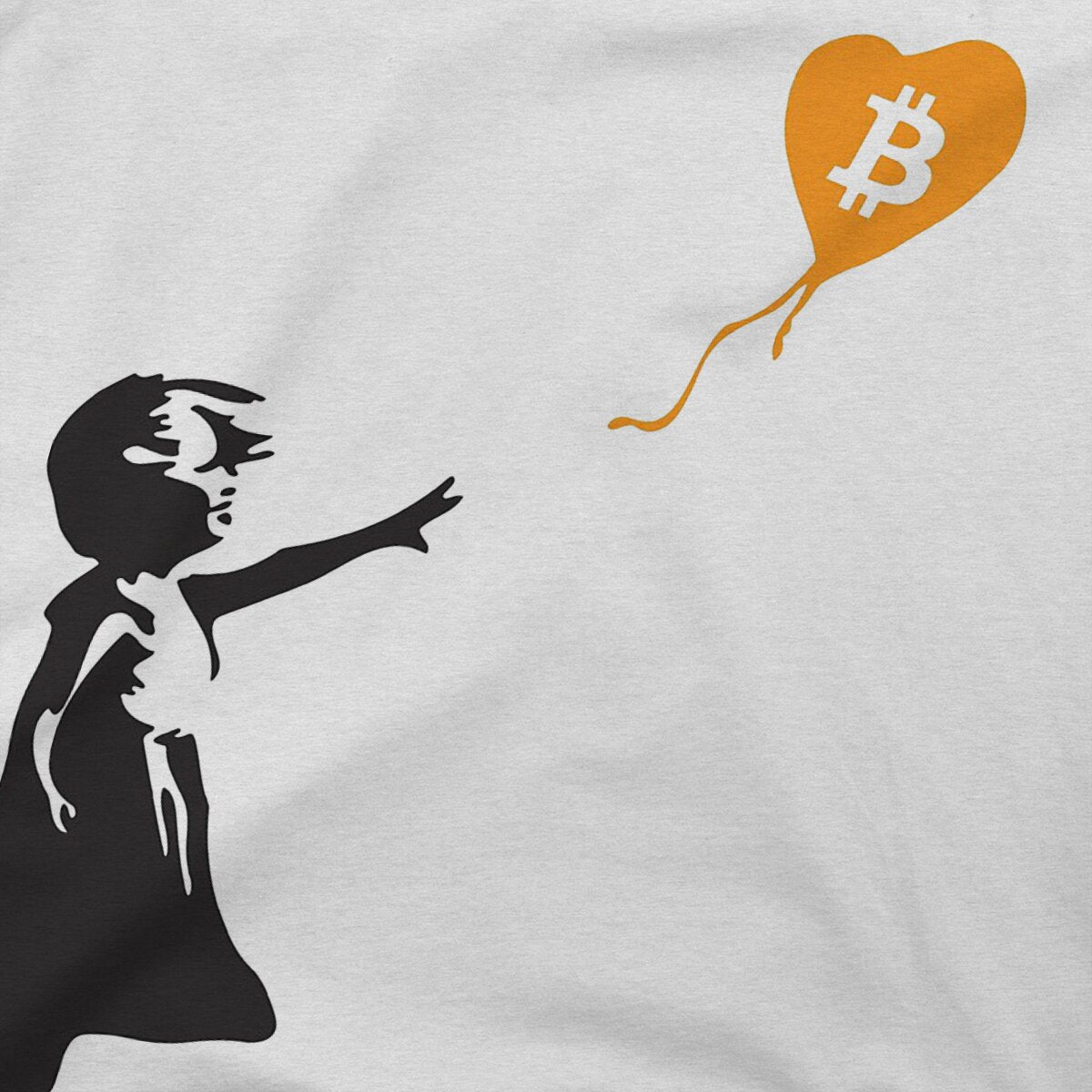 Bitcoin Meme Bansky Balloon Girl T-Shirt