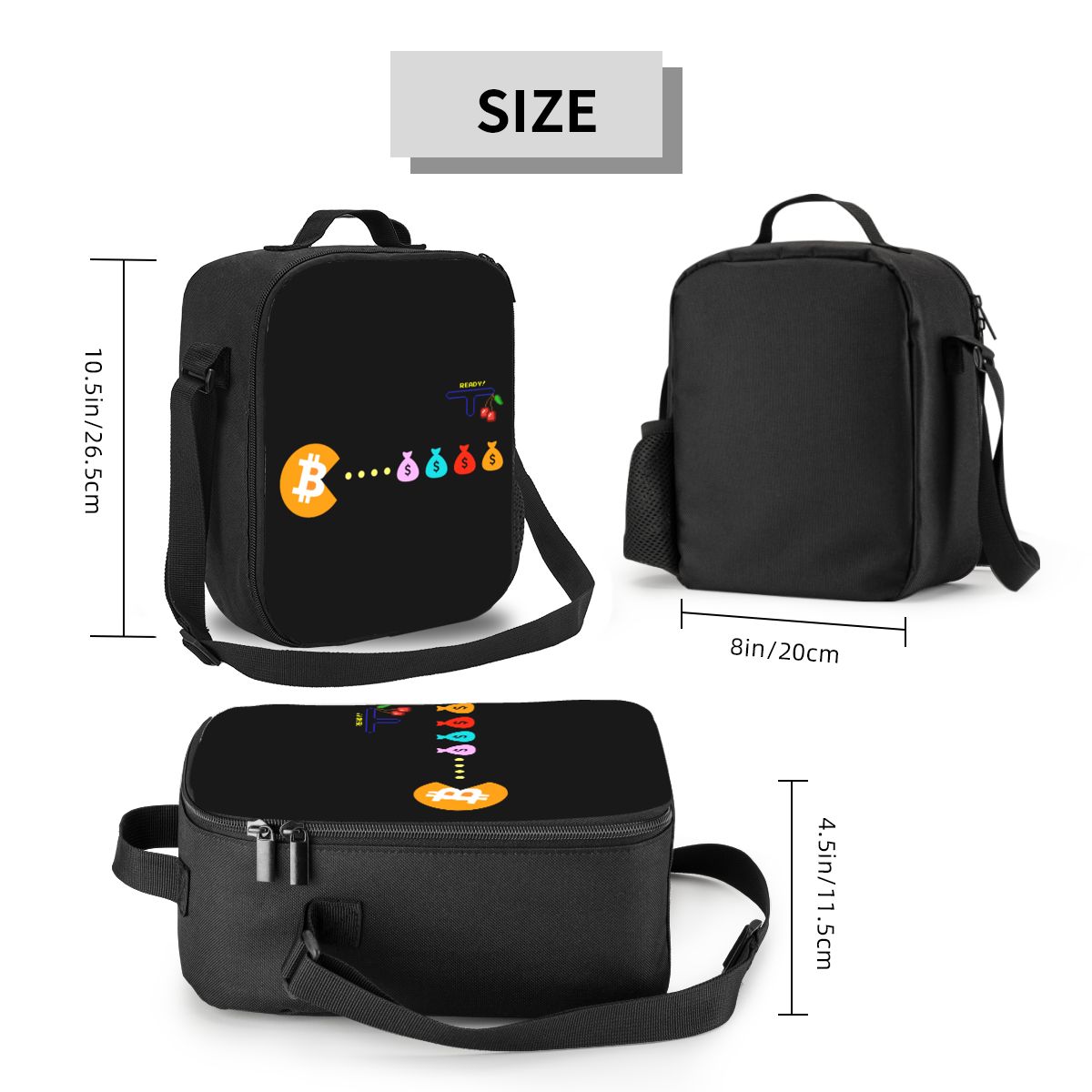 Bitcoin Eats Dollar Thermal Insulated Lunch Bag