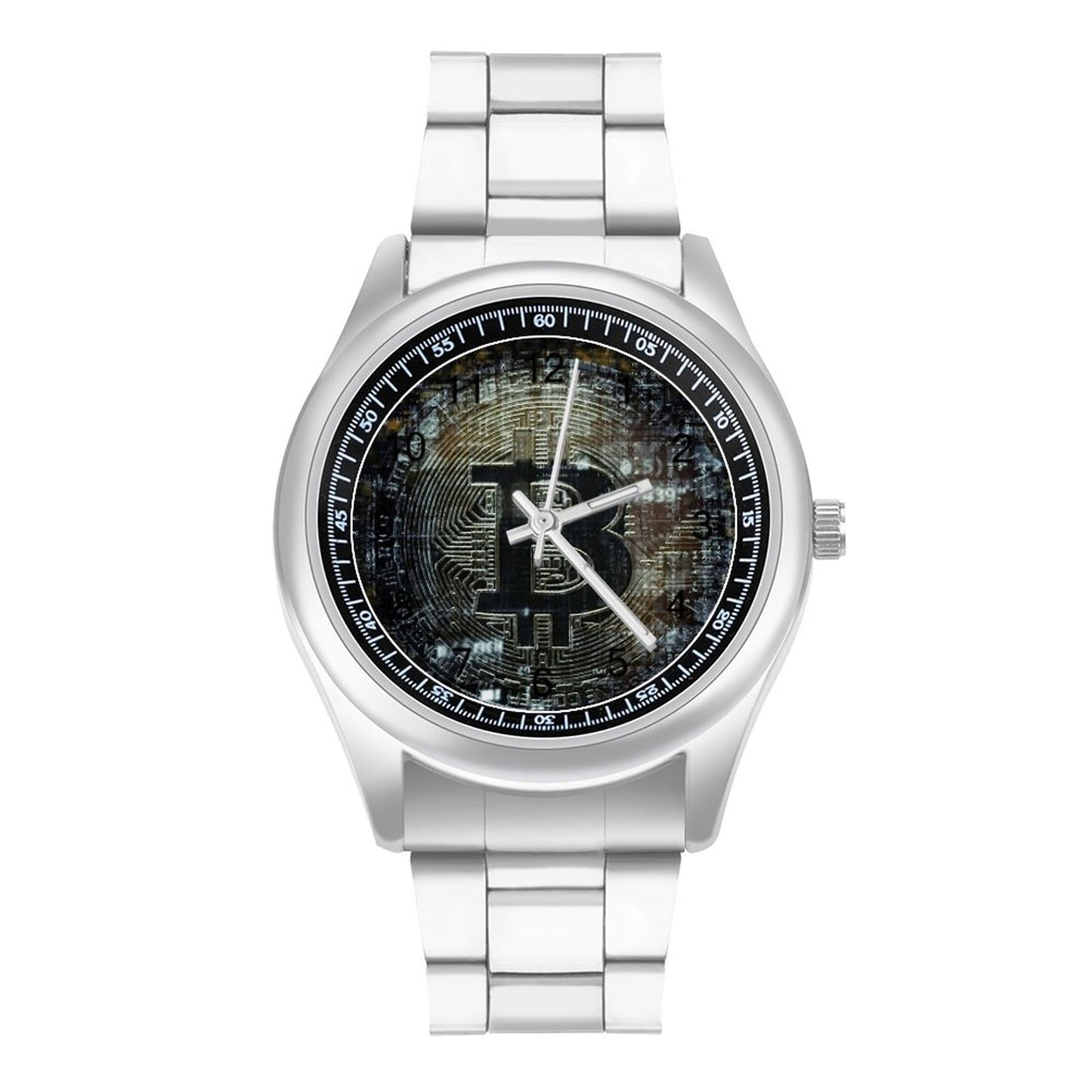 Bitcoin on Fire Quartz Watch