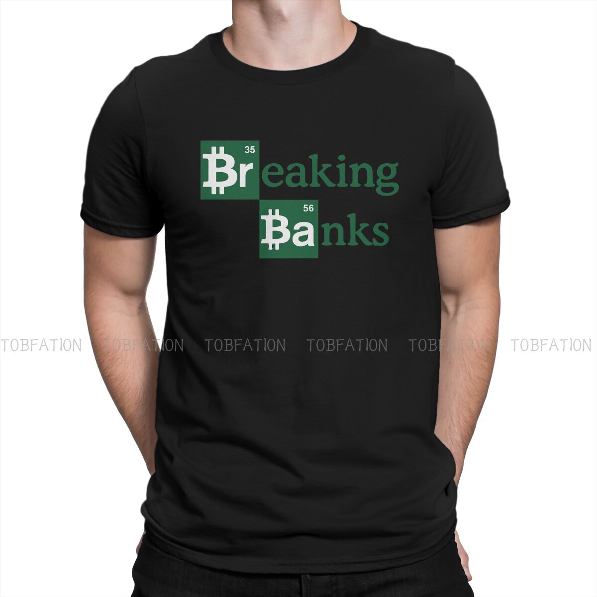 Bitcoin Breaking Banks Polyester T-Shirts