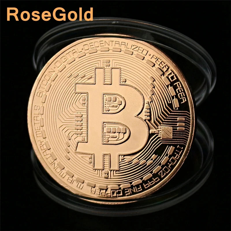Bitcoin Art Collection Gold Plated Bitcoins
