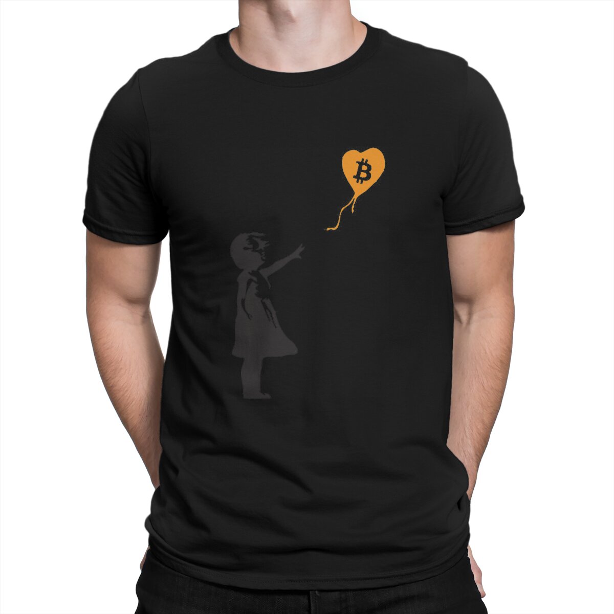 Bitcoin Meme Bansky Balloon Girl T-Shirt