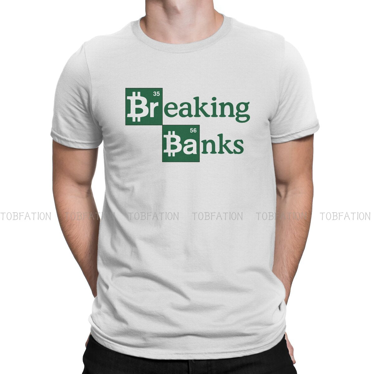 Bitcoin Breaking Banks Polyester T-Shirts