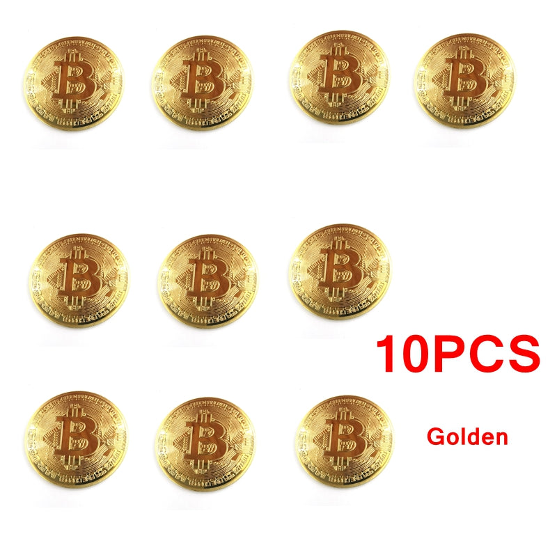 Bitcoin Art Collection Gold Plated Bitcoins