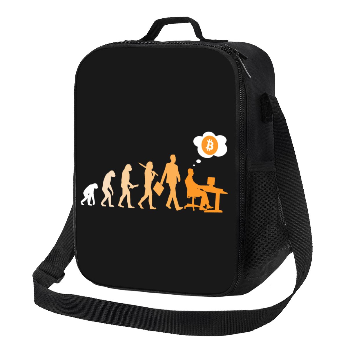 Bitcoin Eats Dollar Thermal Insulated Lunch Bag
