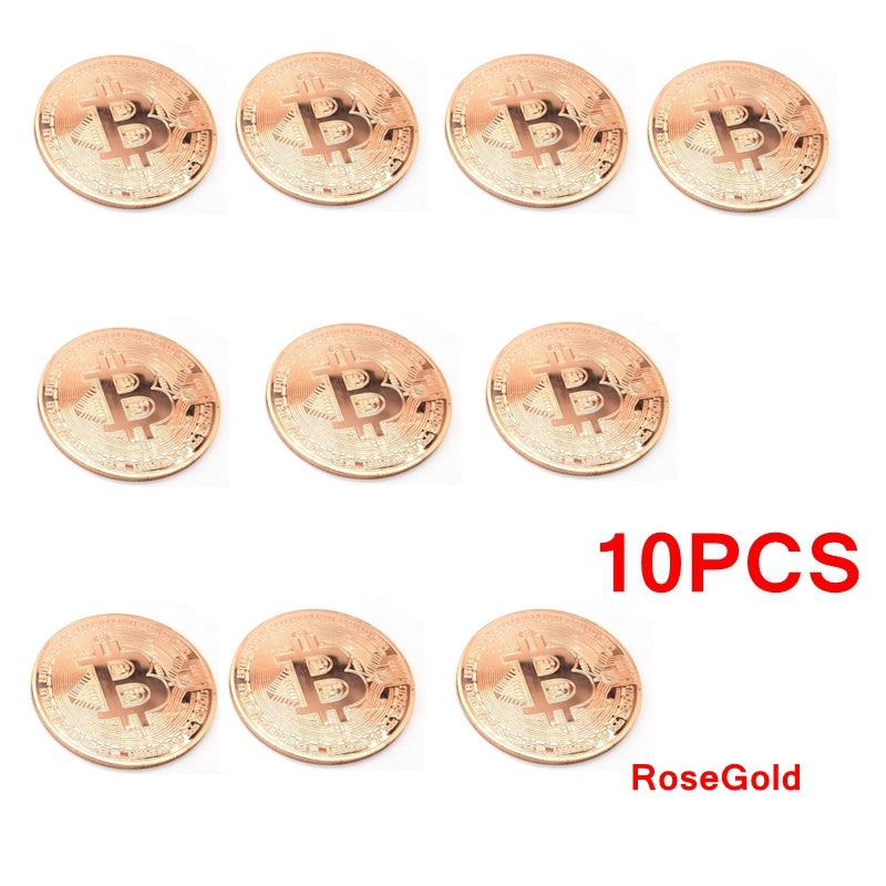Bitcoin Art Collection Gold Plated Bitcoins