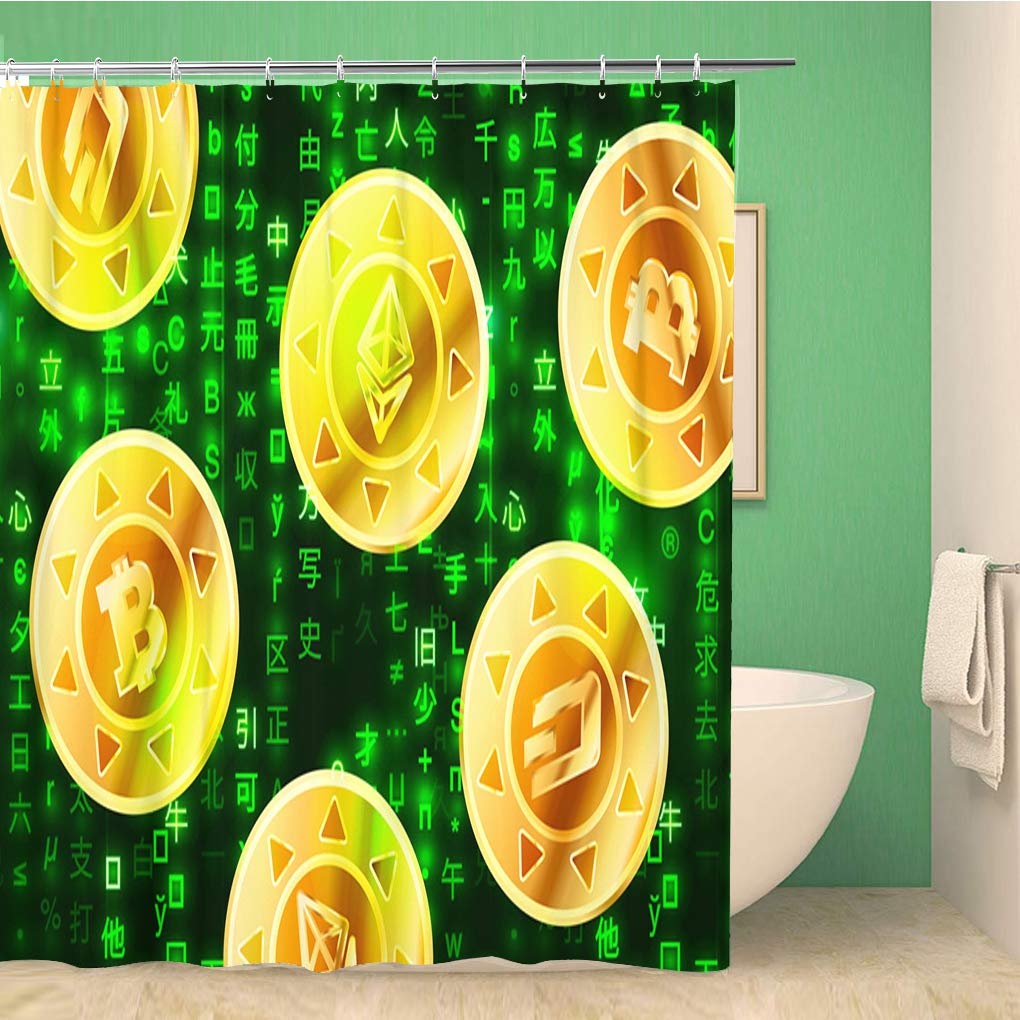Bitcoin Bathroom Shower Curtain