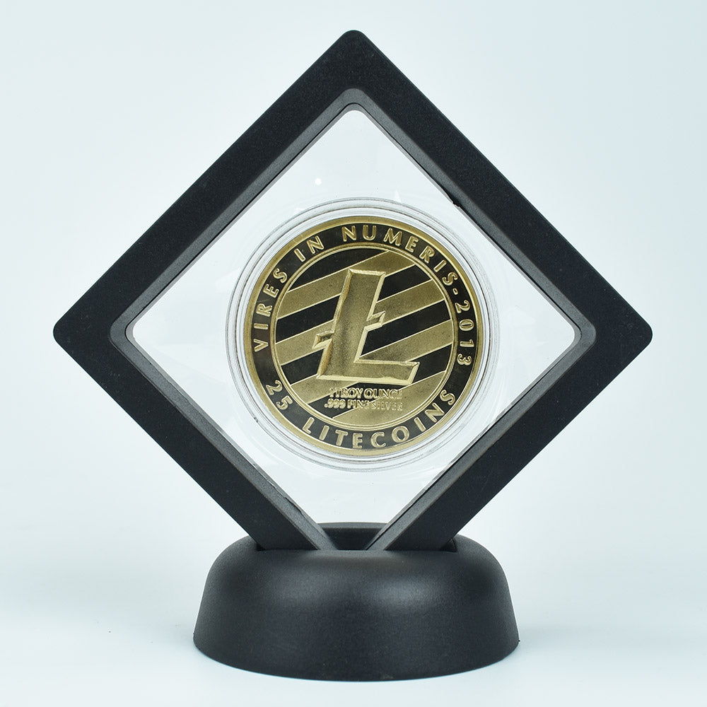Bitcoin Coin With Showing Stand