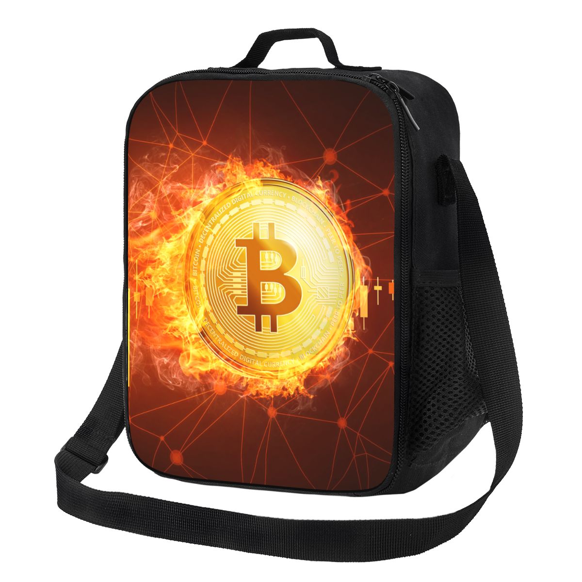Bitcoin Eats Dollar Thermal Insulated Lunch Bag