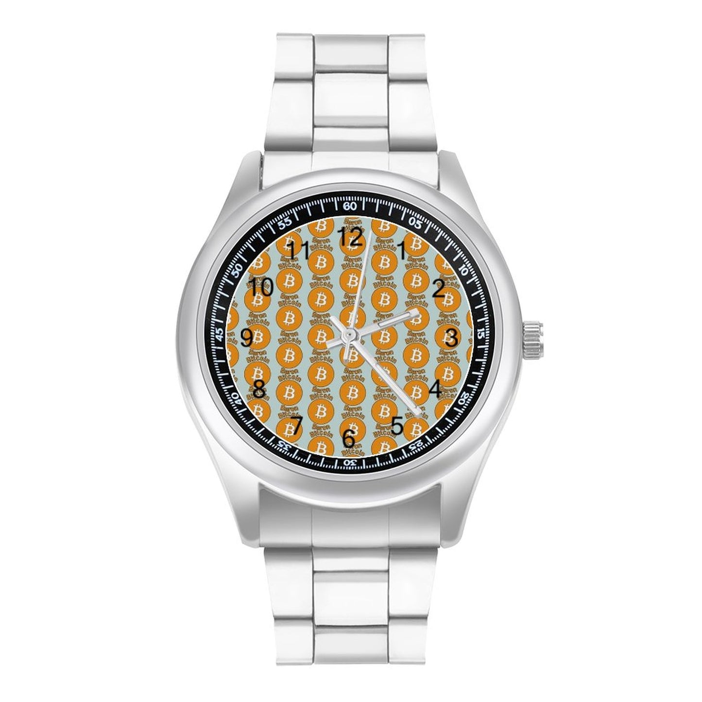 Bitcoin on Fire Quartz Watch