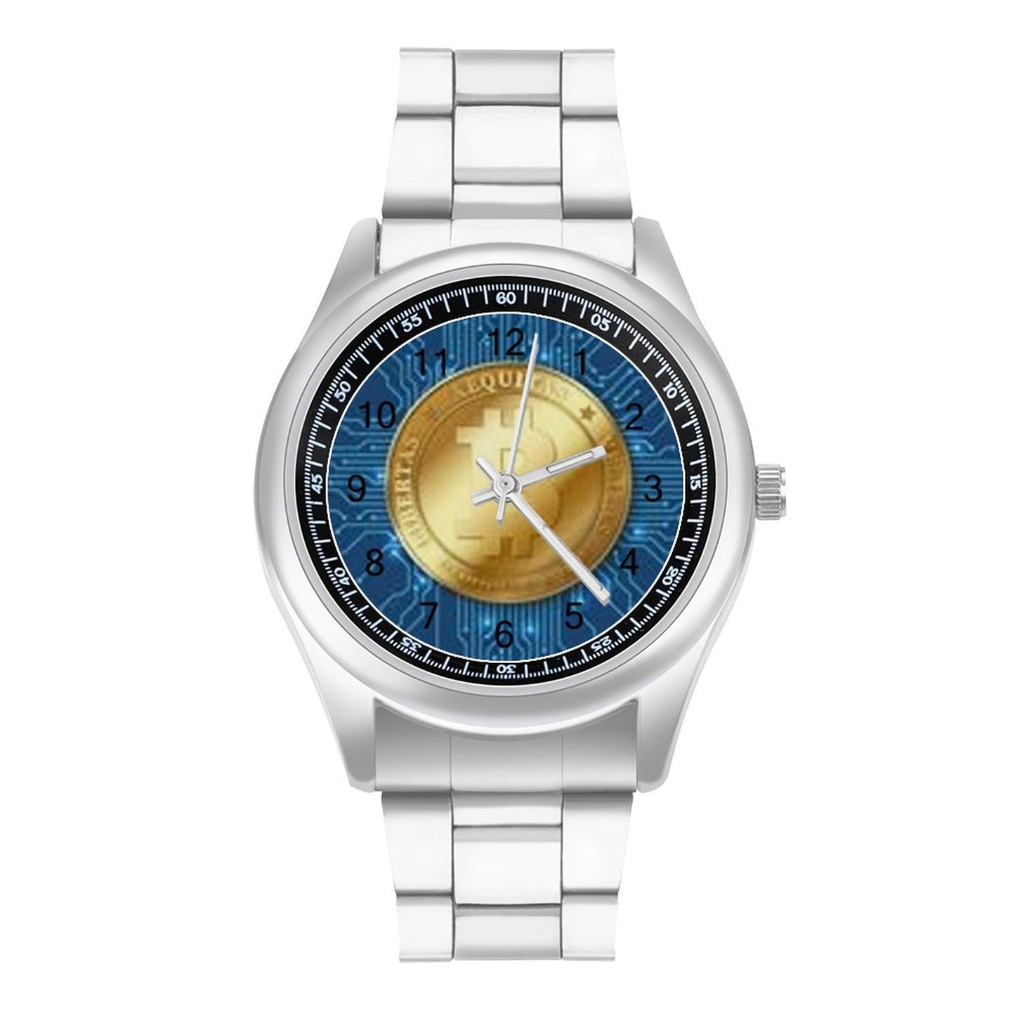 Bitcoin on Fire Quartz Watch