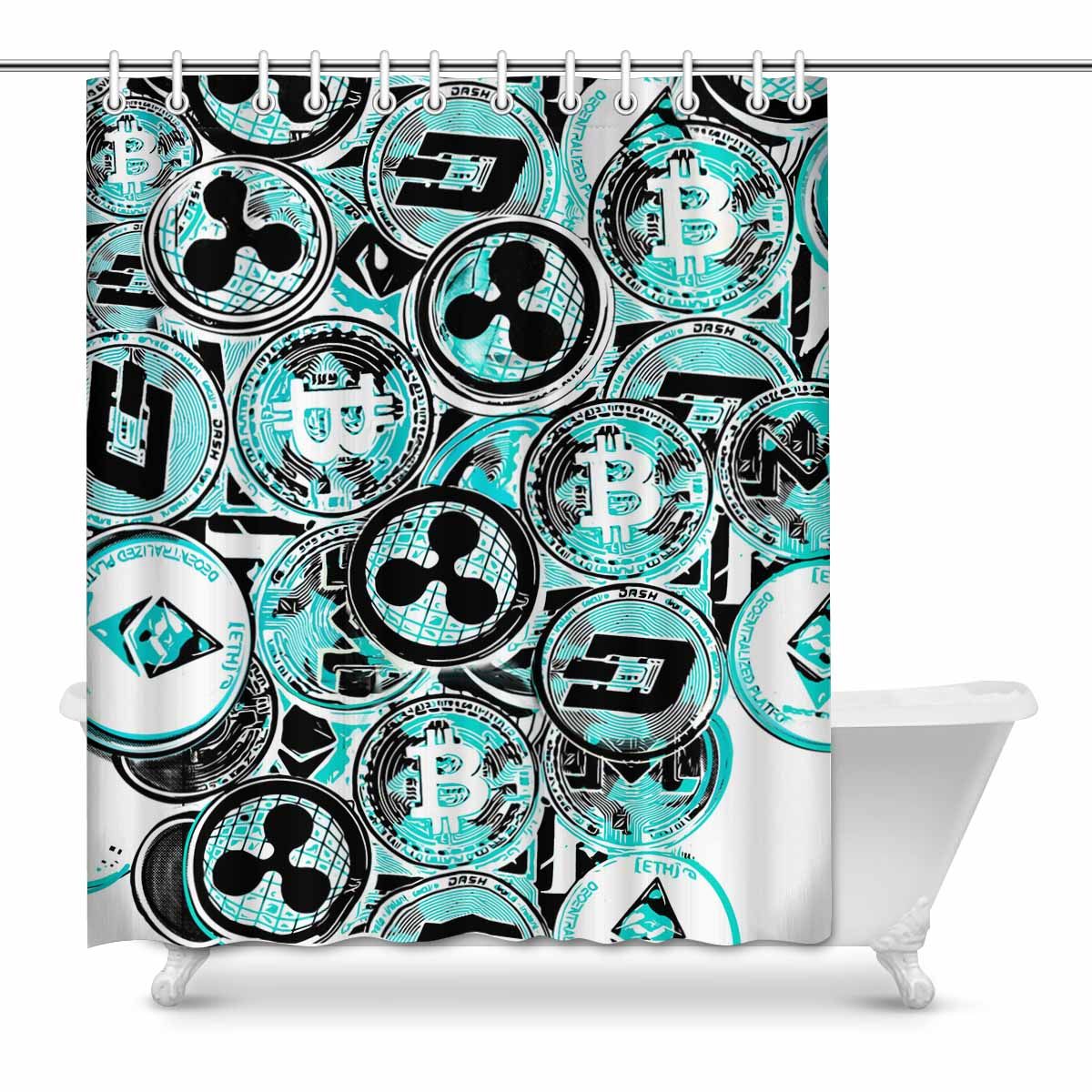Bitcoin Bathroom Shower Curtain