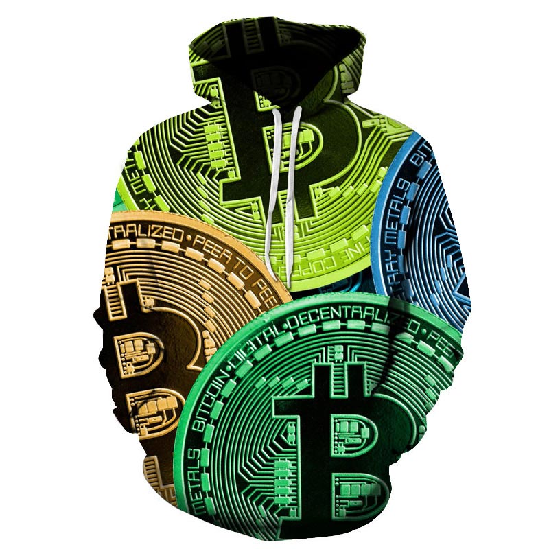 Bitcoin 3d Printed Cool Hoodies