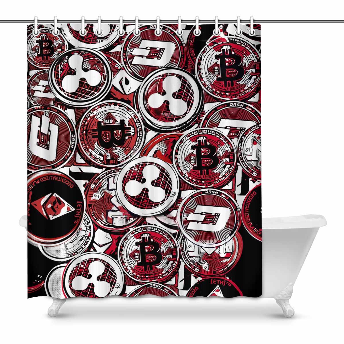 Bitcoin Bathroom Shower Curtain