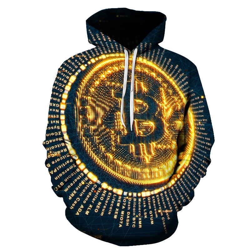 Bitcoin 3d Printed Cool Hoodies