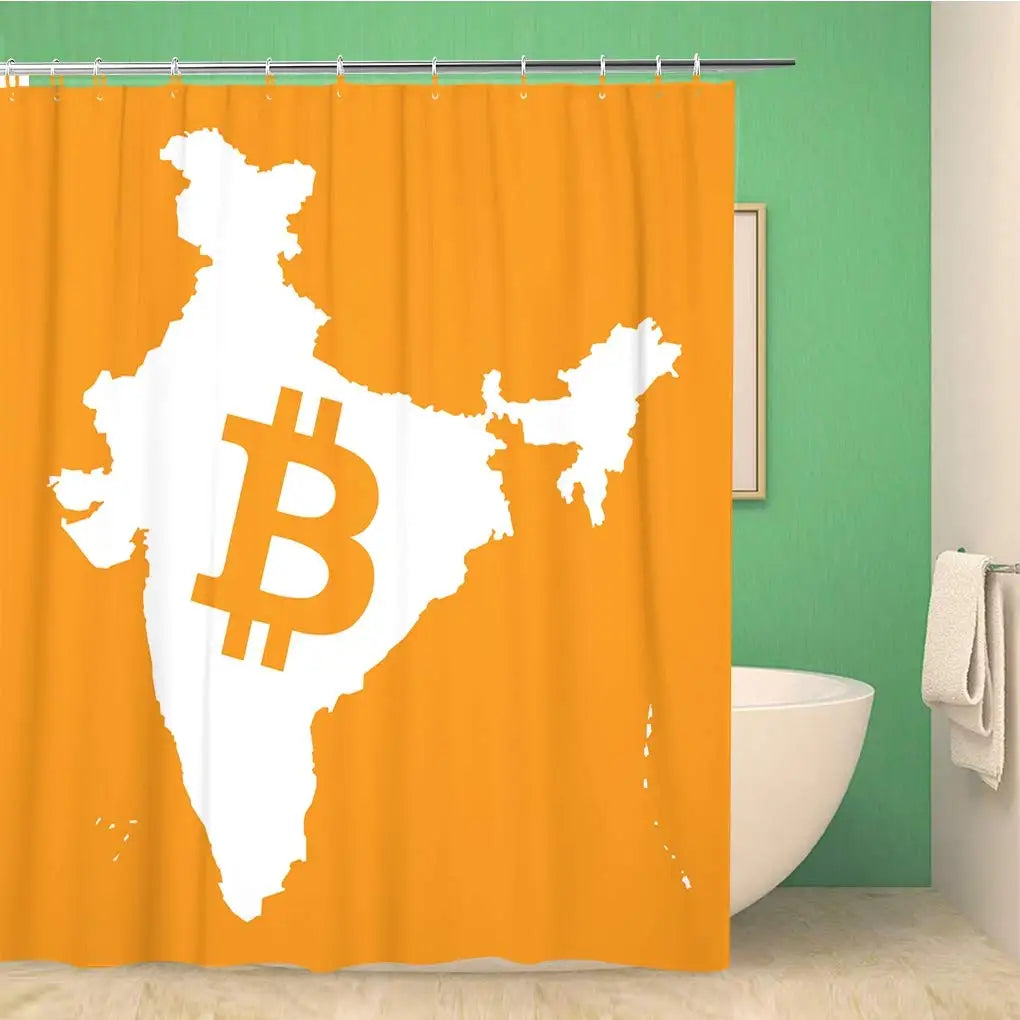 Bitcoin Bathroom Shower Curtain