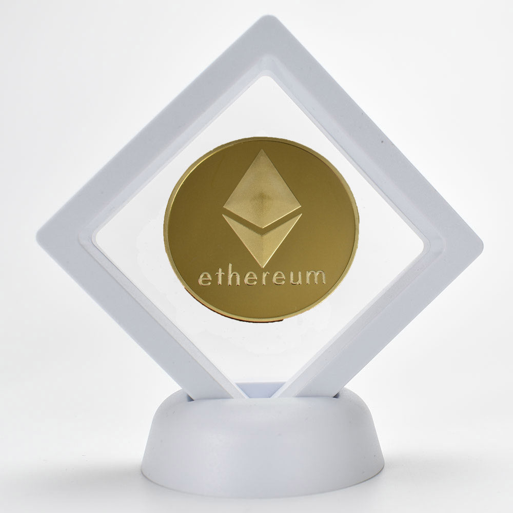 Bitcoin Coin With Showing Stand