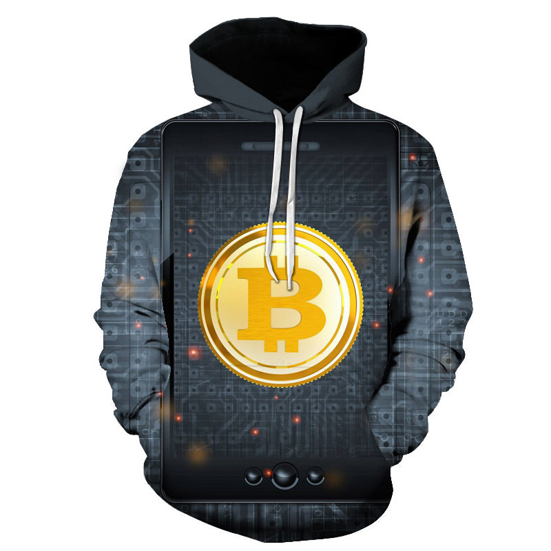 Bitcoin 3d Printed Cool Hoodies