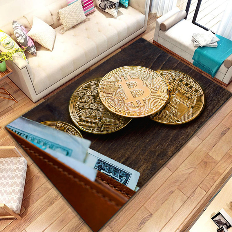 Bitcoin Carpet Bedroom 3d Floor Mat Rug