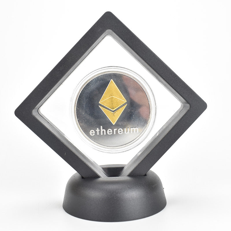 Bitcoin Coin With Showing Stand