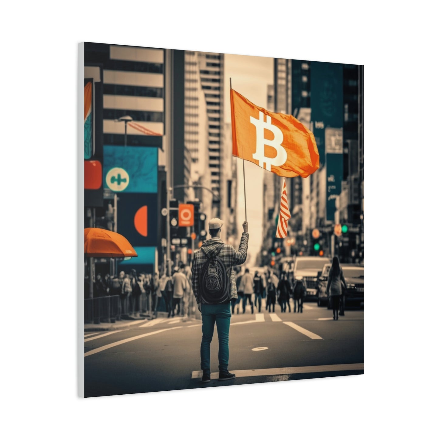 Bitcoin Revolution Canvas, 32"x32"