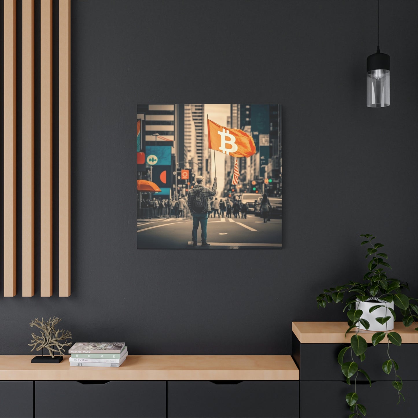 Bitcoin Revolution Canvas, 32"x32"