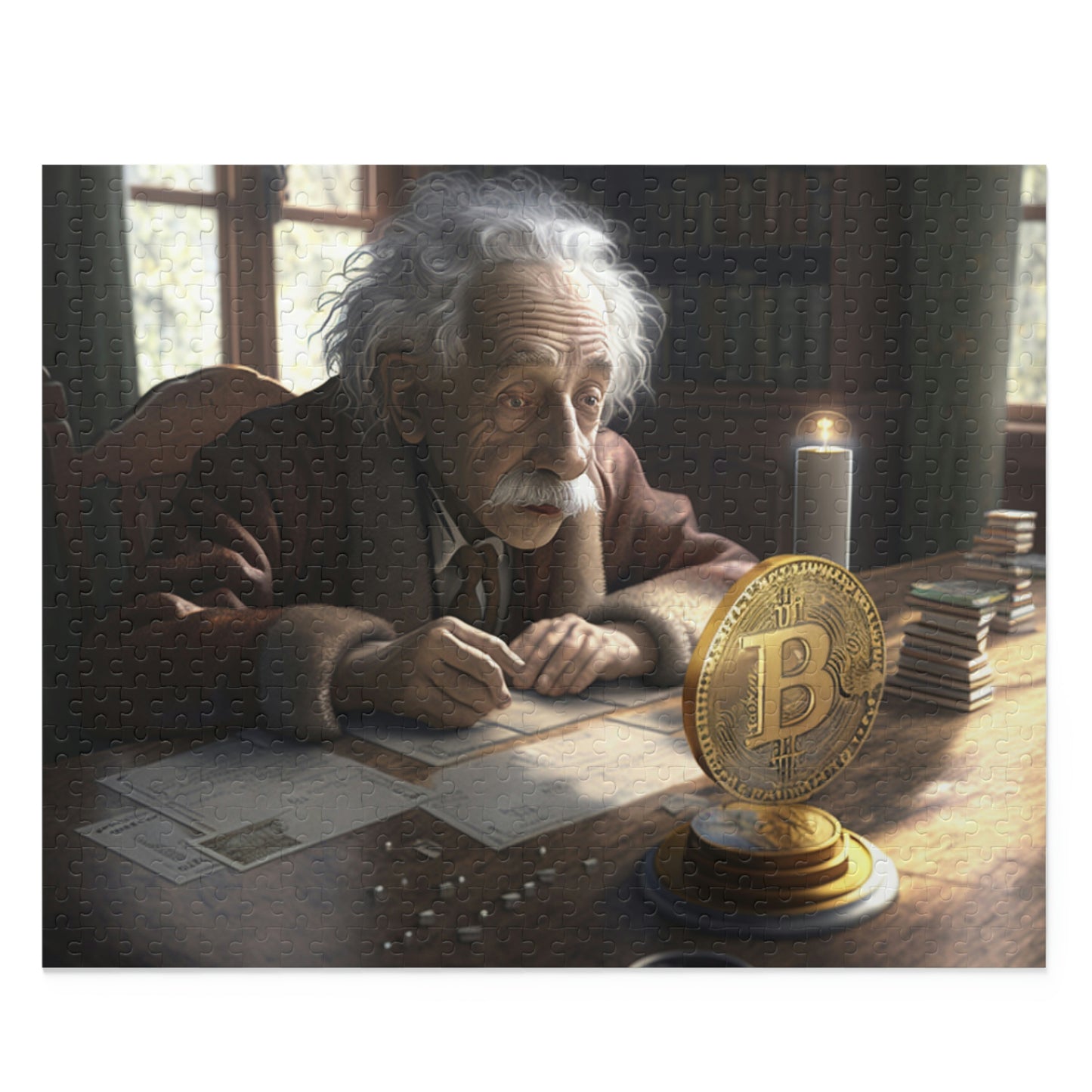 Einstein And Bitcoin 500 piece puzzle