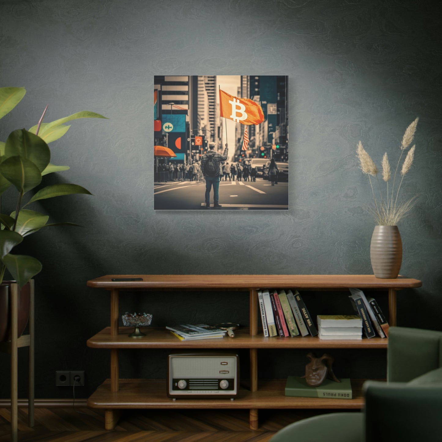 Bitcoin Revolution Canvas, 32"x32"