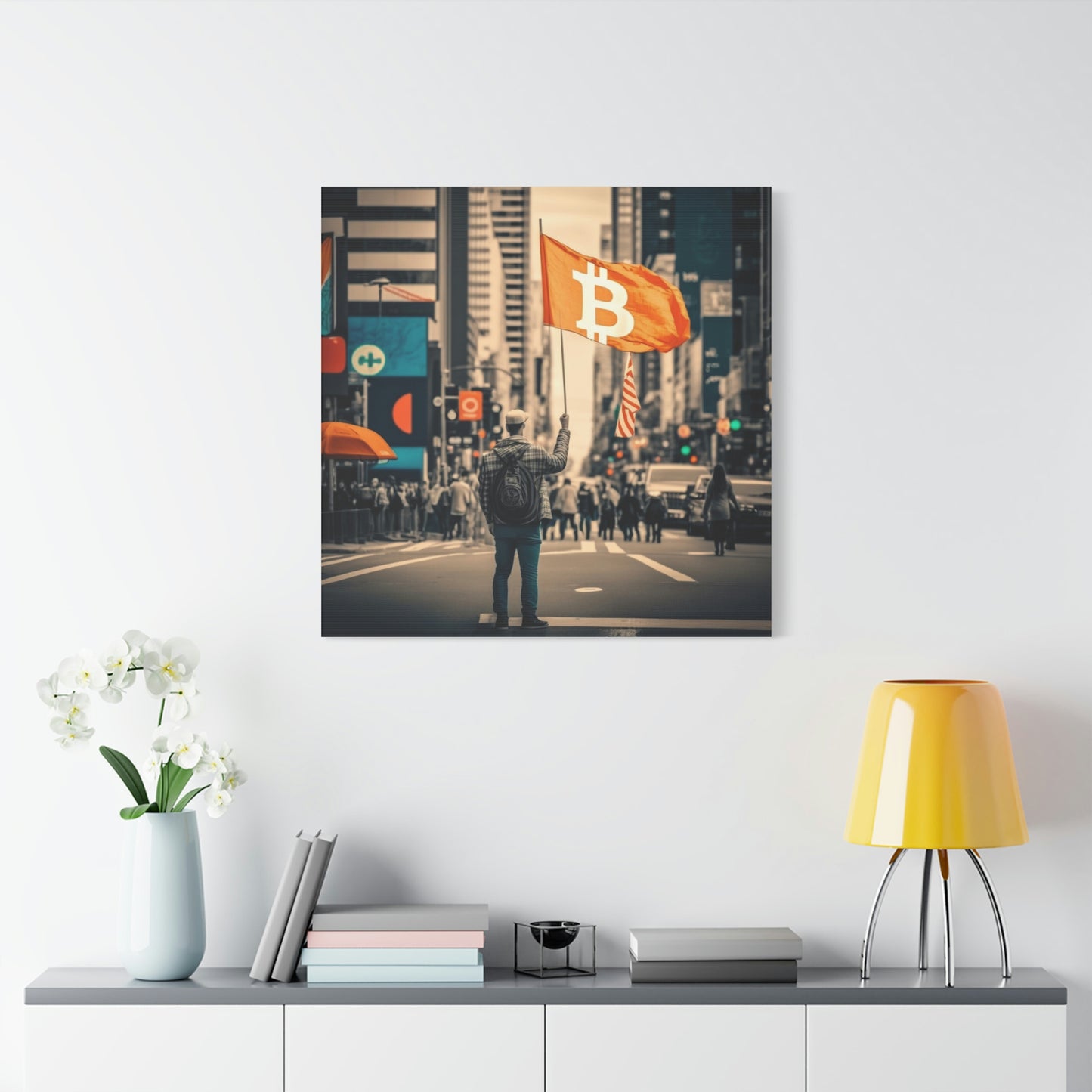 Bitcoin Revolution Canvas, 32"x32"