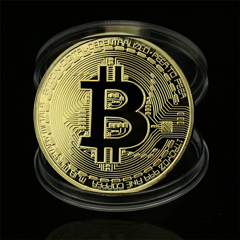 Bitcoin Art Collection Gold Plated Bitcoins