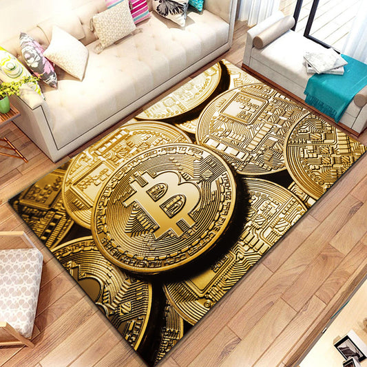 Bitcoin Carpet Bedroom 3d Floor Mat Rug