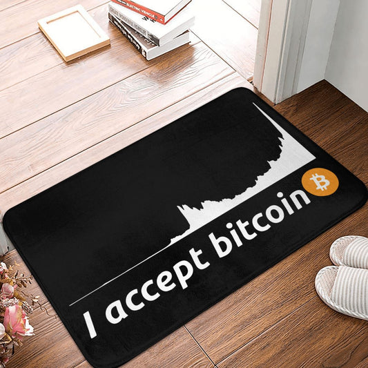 Bitcoin Logo Doormat Anti-slip Floor Rug