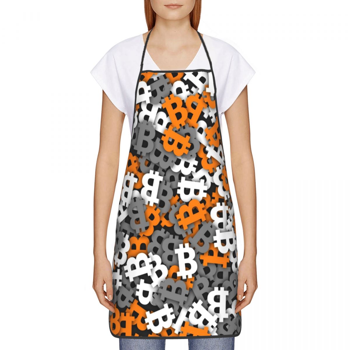Bitcoin Urban Camouflage Funny Apron