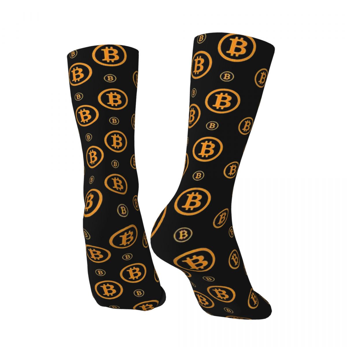 Bitcoin Logo Pattern Crazy Men's Socks