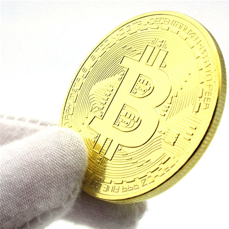 Bitcoin Art Collection Gold Plated Bitcoins