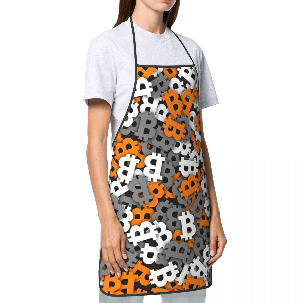 Bitcoin Urban Camouflage Funny Apron