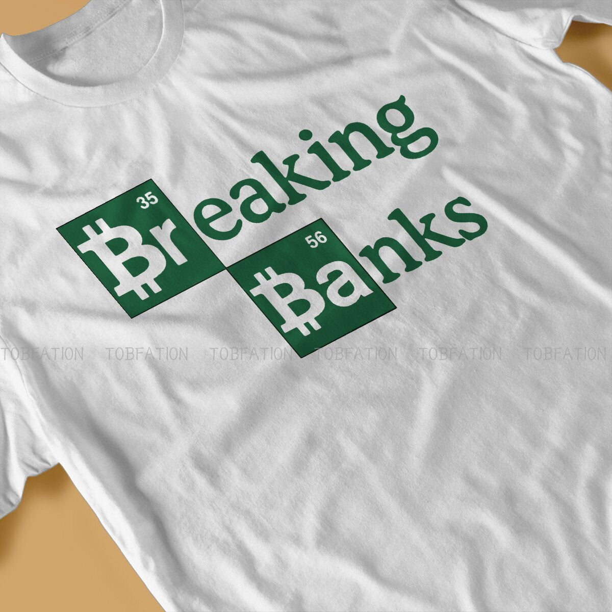 Bitcoin Breaking Banks Polyester T-Shirts