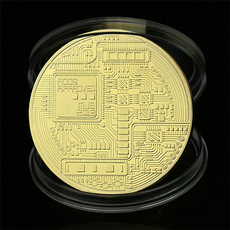 Bitcoin Art Collection Gold Plated Bitcoins