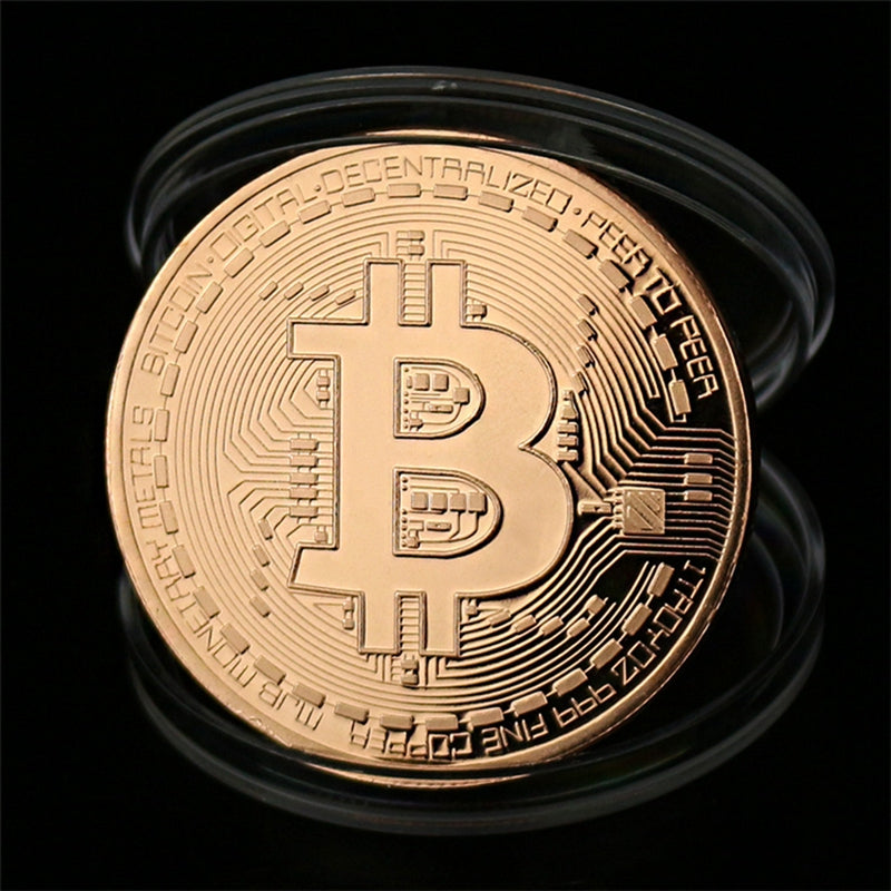 Bitcoin Art Collection Gold Plated Bitcoins