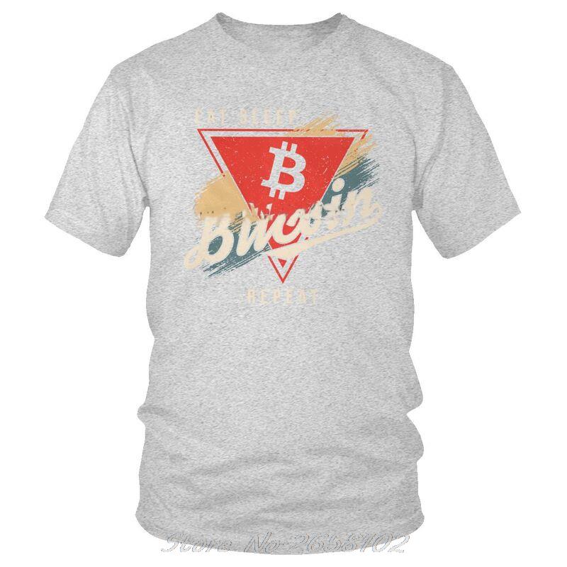 Bitcoin Vintage Eat Sleep T-Shirt