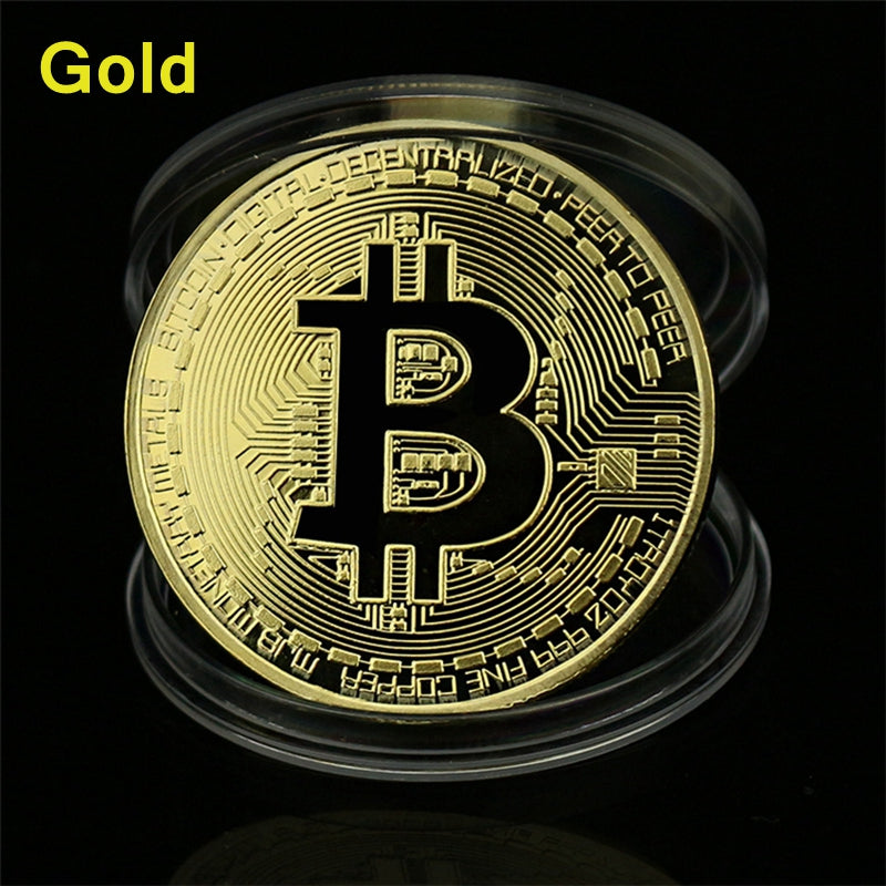 Bitcoin Art Collection Gold Plated Bitcoins