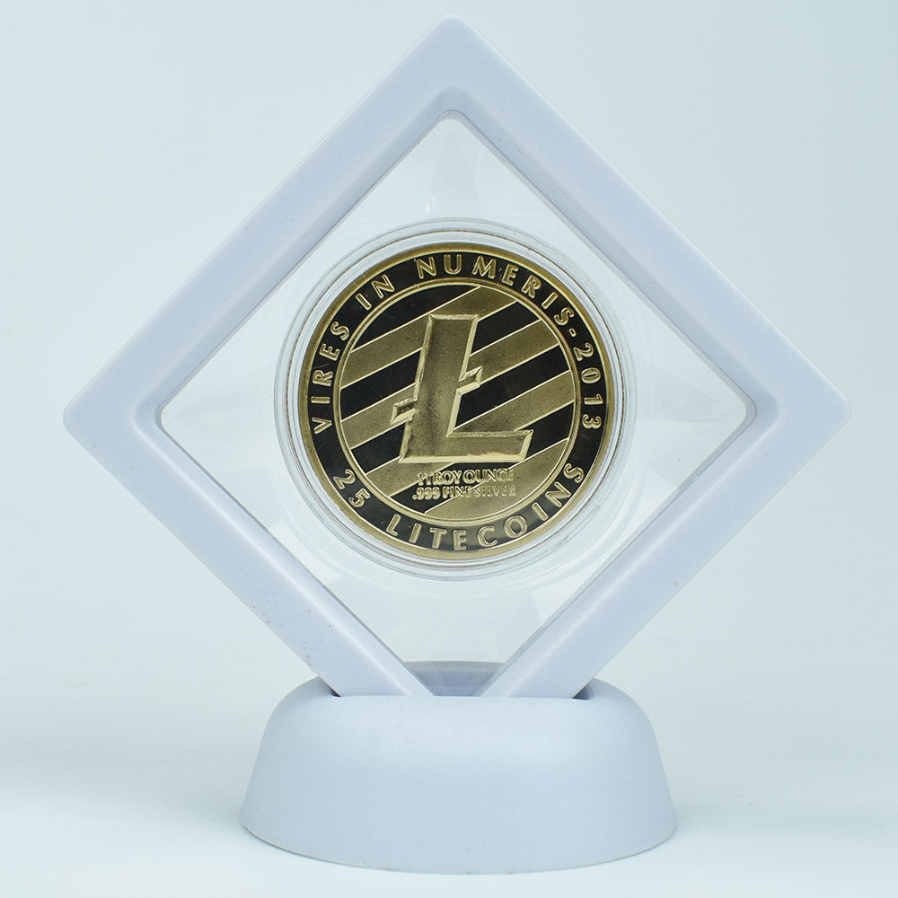 Bitcoin Coin With Showing Stand